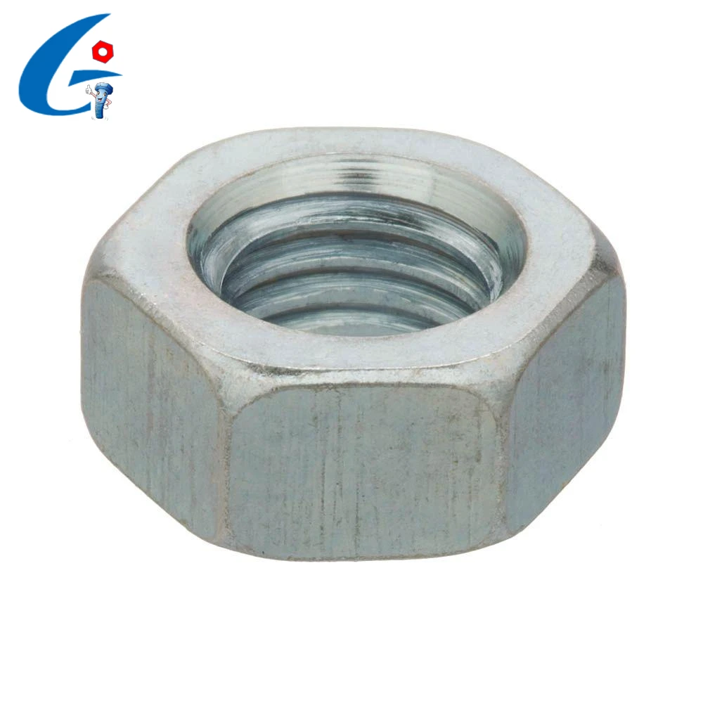 Метрическая DIN934 стальная оцинкованная Шестигранная гайка M4-M100