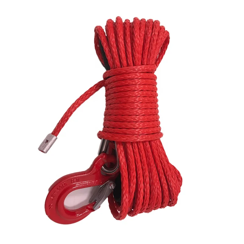 Hyropes recovery rope Stronger and Safer Than Steel Cable Synthetic Winch Rope for 10,000LBs with Protecting Sleeve and Thimble