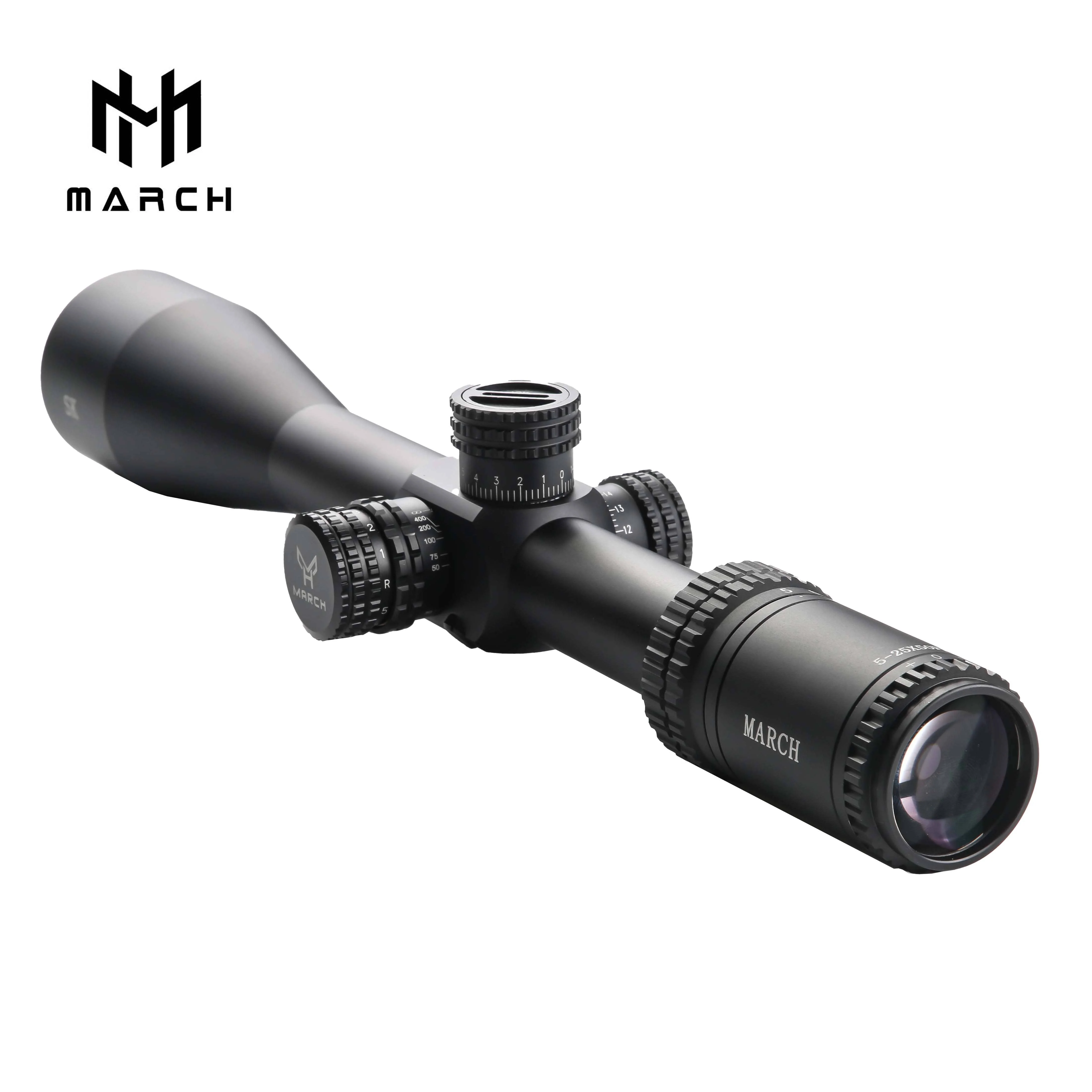 MARCH SK 5-25X50 FFP IR Illumination Hunting Scope Affordable FFP Scope Etched Glass Reticle Big Angle Scopes & Accessories