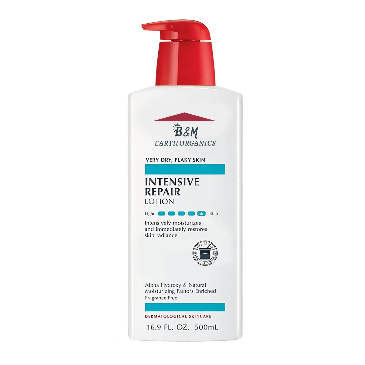 Intensive Repair Body Lotion for Very Dry Flaky Skin Fragrance Free Body Moisturizer with Alpha Hydroxy