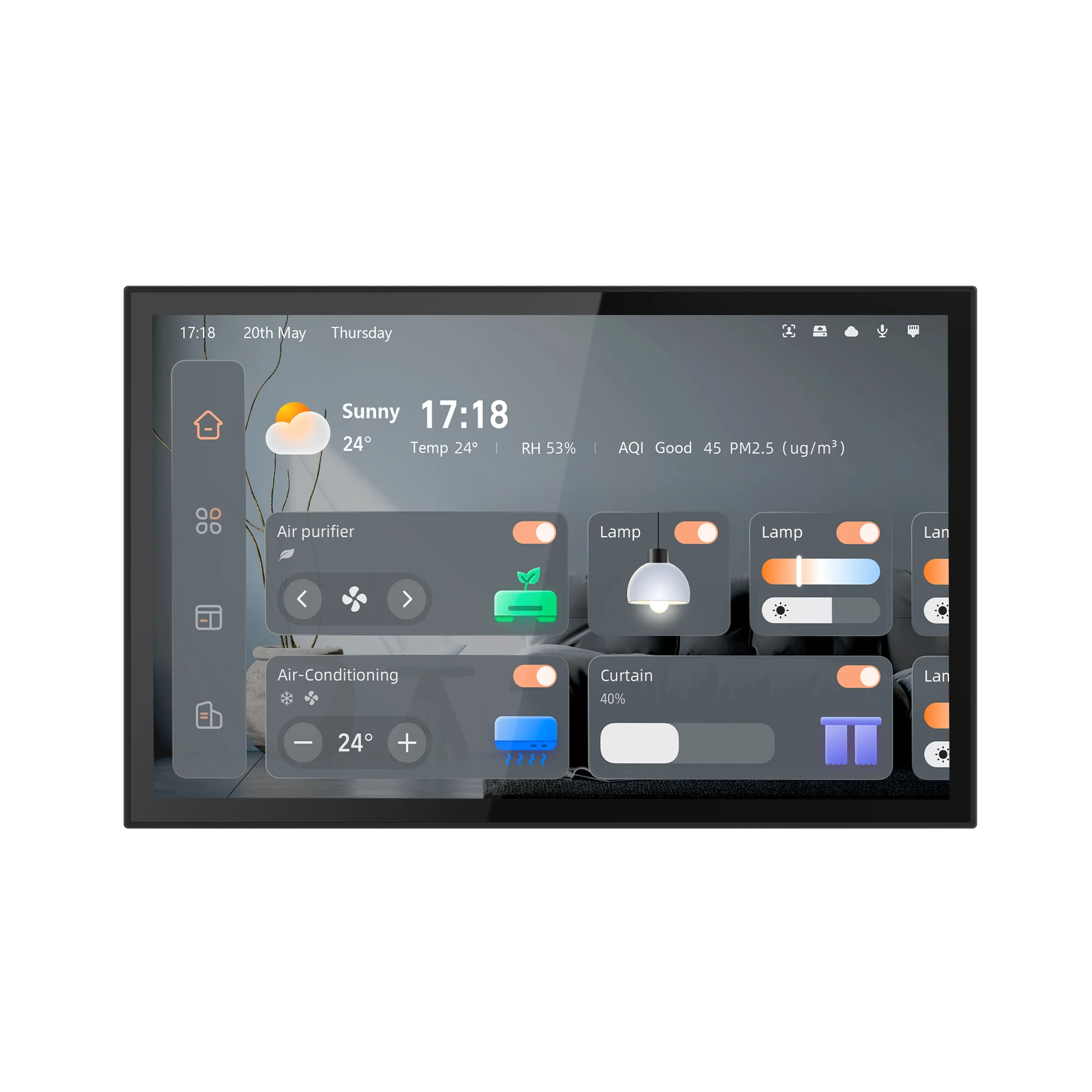 10 inch Tuya smart control panel with zigbee gateway full house control with intercom system doorphone monitor POE support