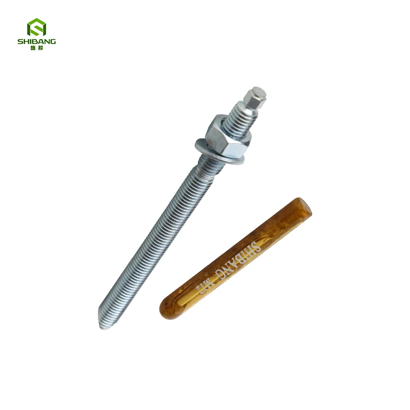 SHIBANG High Strength 8 Grade Steel Galvanized M8 - M30 Chemical Anchor Bolts