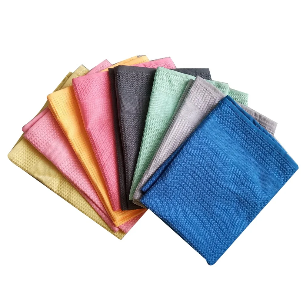 Microfiber Hand  Towel 40X60Cm Waffle Cleaning Cloths Microfibre   Kitchen Tea Towel