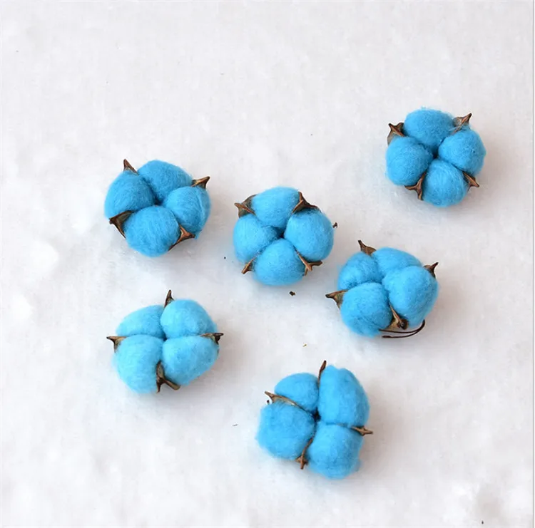 R-1222 красочный ватным тампоном стеблей украшения искусственные цветочные выборка хлопковое с изoбрaжeниeм цвeтoв Для композиции Home Decor