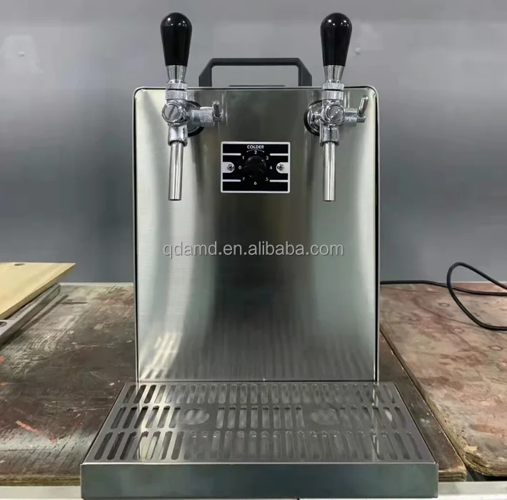 Counter top 50L dry contact double coiled beer cooler with built-in air compressor