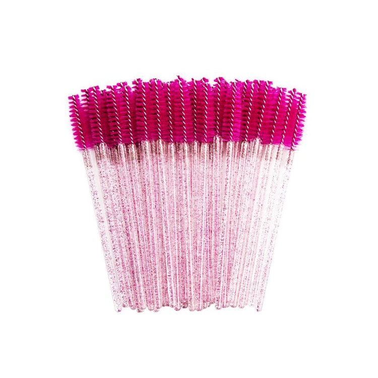 
Low Price Colorful Disposable Crystal Eyelash Brush Makeup Tools Applicator 
