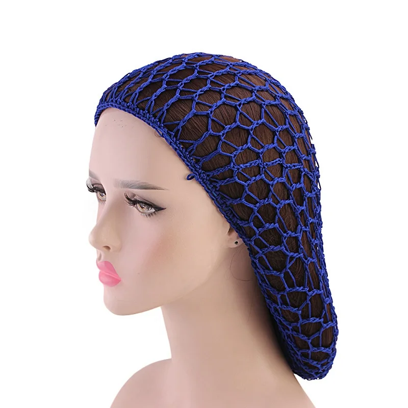 Hot Sale Dance Women Girls Muslim Hair Accessories Kufi Cap Knit Crochet Snoot Hairnet