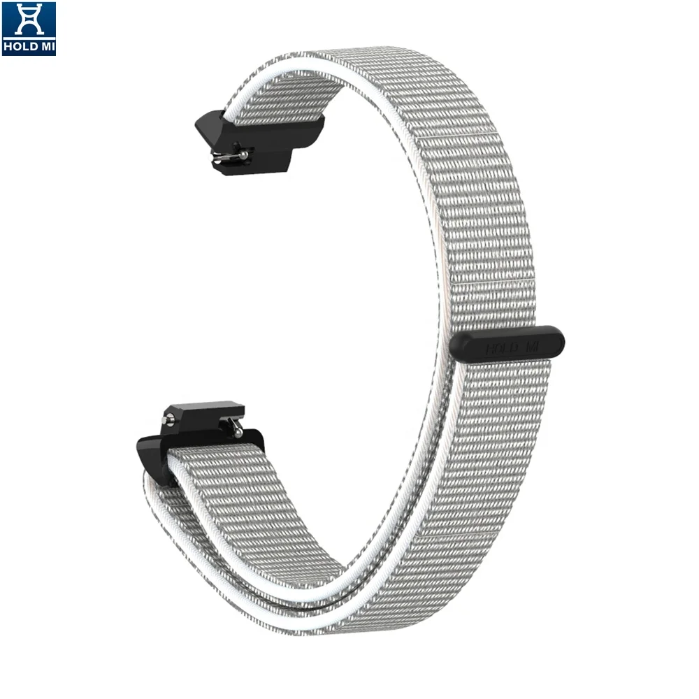 Nylon Watch Band HOLDMI High Quality Low Price 70511 Series Seashell Color 14 Mm for Fitbit Inspire Nylon Loop Hold MI Sport