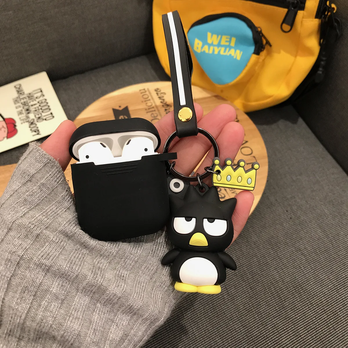  Силиконовый чехол BOORUI с милыми животными для airpod модный защитный ключей air pods 1