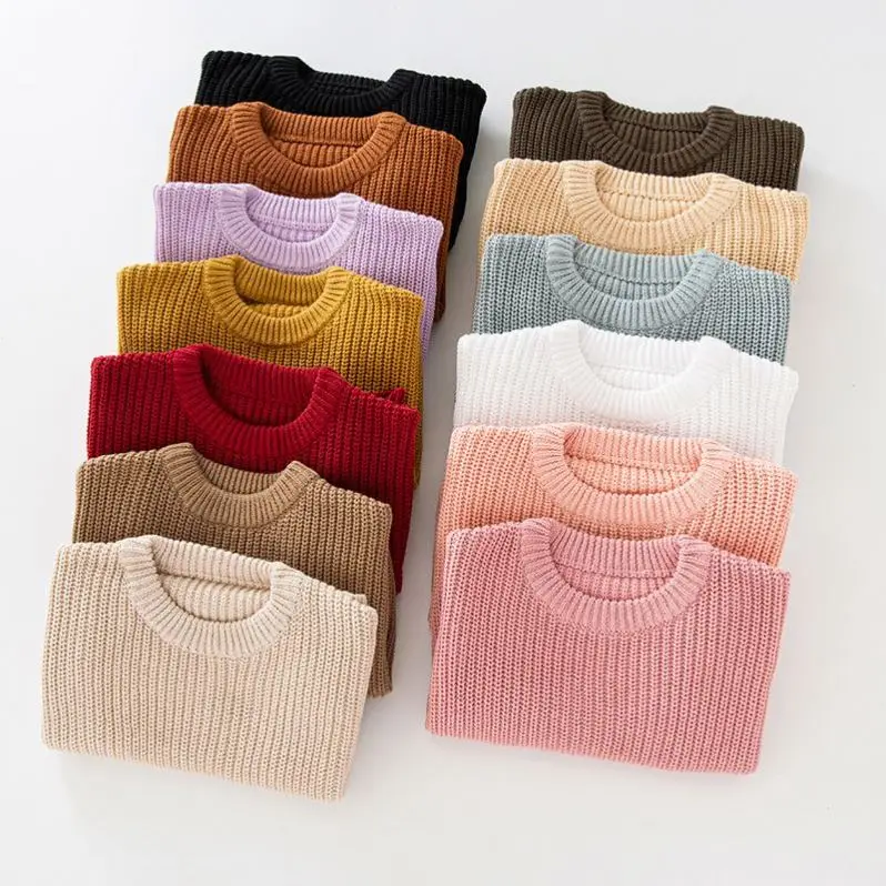 Custom boys girls soft loose long sleeve school sport casual style sweater for kids