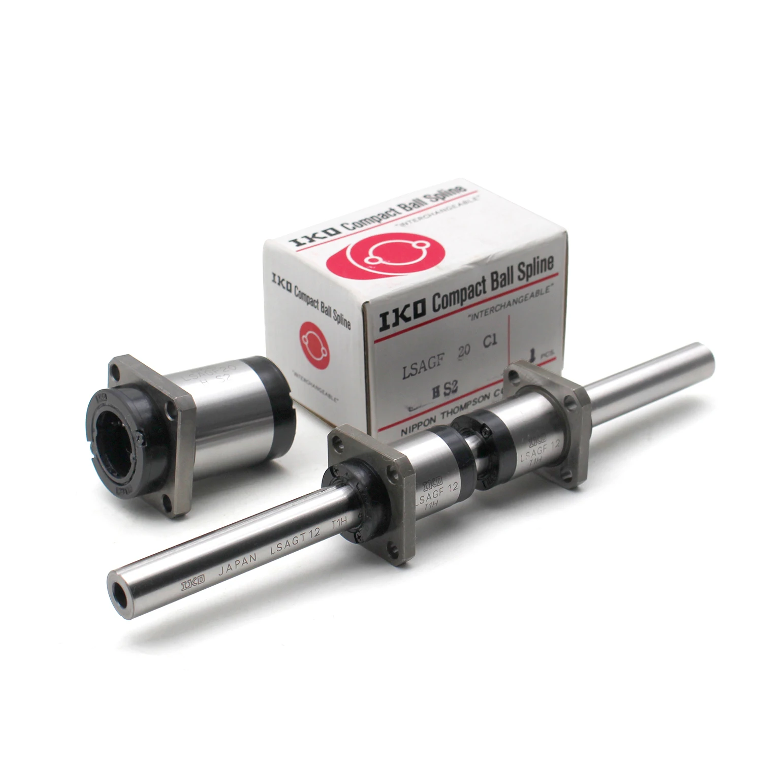 IKO High Precision Linear Ball Spline LSAGF10 LSAGFT10 LSAGFL10 LSAGFLT10 LSAGF12C1T1PHS21 Hollow Shaft Ball Spline Nut bearing