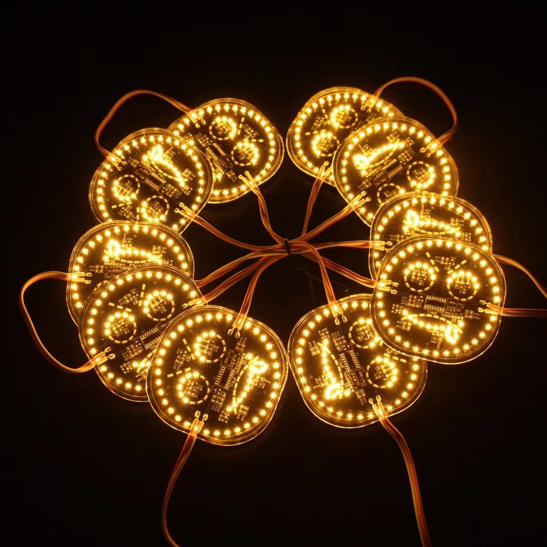 Car LED Module Light Facial Expression Strobe Waterproof RGB Flash for Truck Buggy Decoration