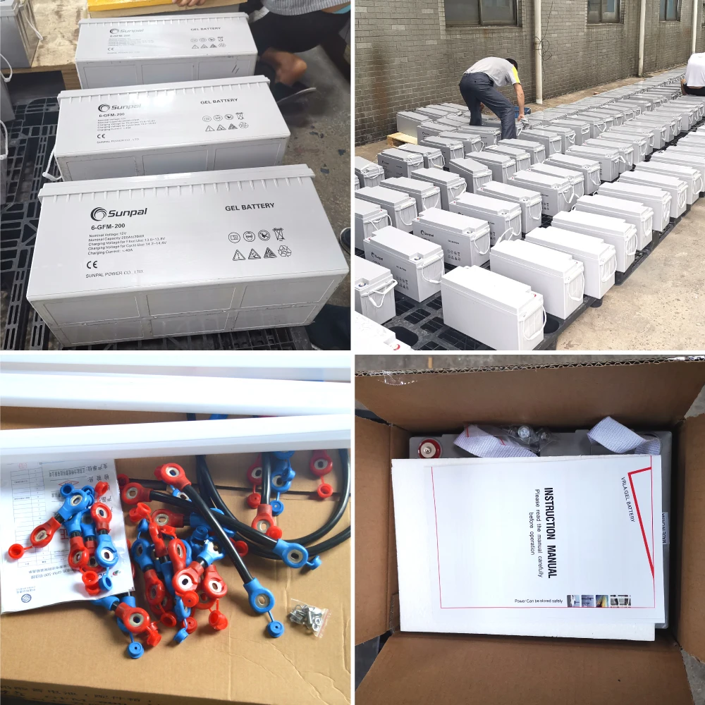 Sunpal Lead-Acid VRLA Gel Solar Battery 12V 100Ah 150Ah 200Ah Agm Deep Cycle Battery Maintenance Free