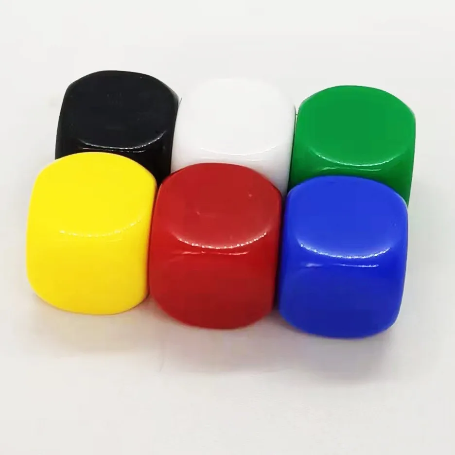 Manufacturers Customized Plastic Dice Colorful Custom Acrylic Polyhedral Dice D6 16mm Bulk Colored Casino Board Game Dice