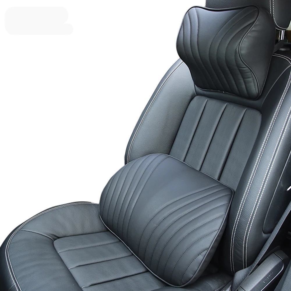 car headrest pillow Space memory cotton car seat neck headrest rest pillow premium leather car headrest waist rest
