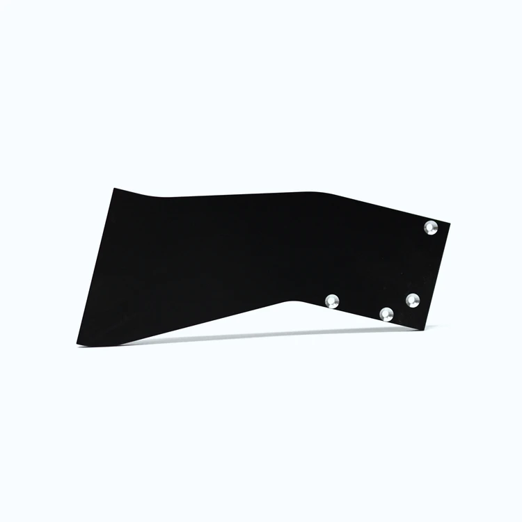 Manufacturers wholesale turning precision parts black anodized aluminum panel with bolt holes cnc machining services