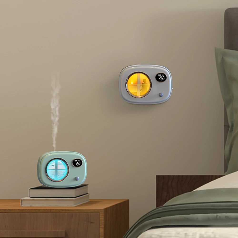 Home battery intelligent display power air freshener electronic dispenser automatic spray waterless oil wall plug in diffuser