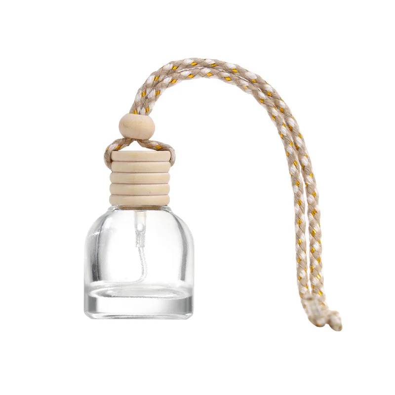 Supplier Wholesale New Empty Square Round Cylindrical Diffuser Bottle Car Perfume Bottle With Lanyard