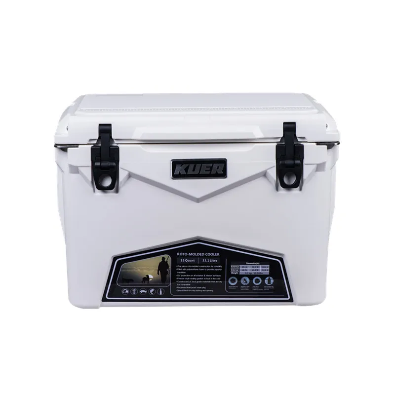 High quality Kuer 35QT roto molded plastic ice chest cooler box for outdoor