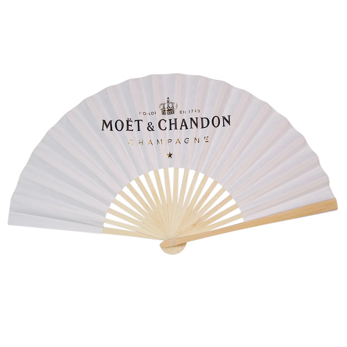 High Quality Portable Folding Wooden Hand Fan Bamboo Paper Fan