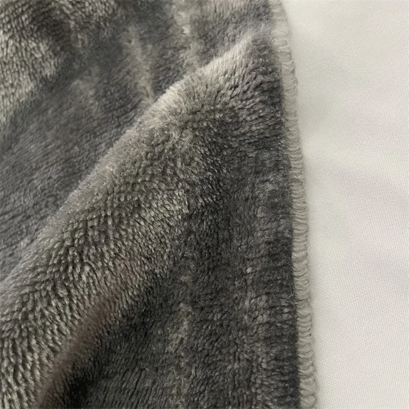 Wholesale Custom 100 Polyester Plush Fabrics Warp Knitted Double Sides Flannel Fleece Fabric