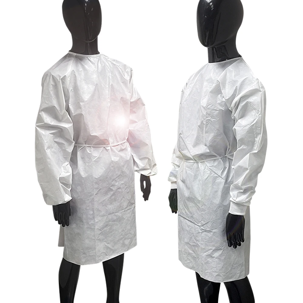 Modern Design Wholesale Long Sleeve Water Proof Disposable Sms Yellow Level 1 Aami Gown For Adult