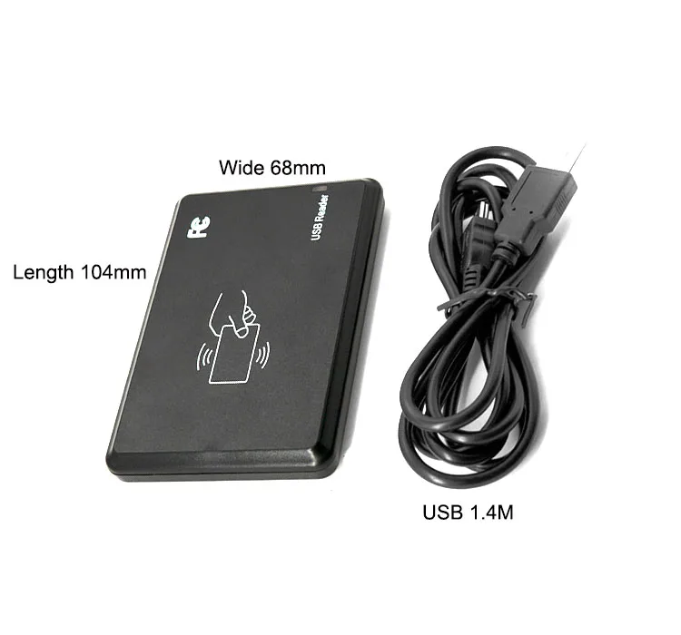 Without Drive Connect 8H10 Format 10 ID Numbers Output 125KHz LF RFID Reader USB Connect with Computer