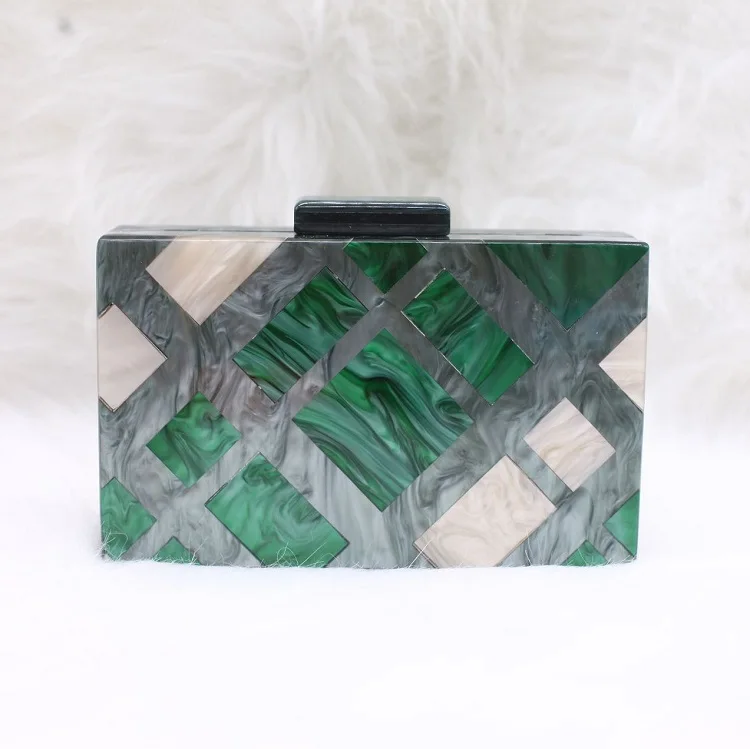 
Acrylic box customize brand woman wedding clutch money purses lady handbag 