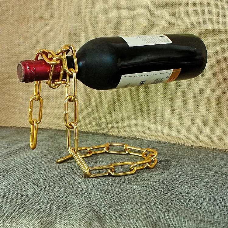 Magic Chain Wine Rack Floating Wine Bottle Holder Glass Holder Wine Stand Rack