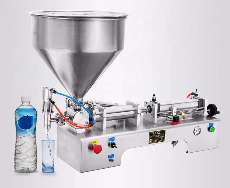 5-50ml Pneumatic Semi-automatic piston type Paste gel honey and liquid filling machine with single and double nozzles