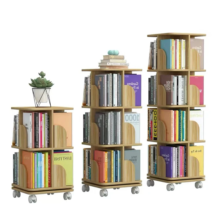 
TMJ-2303 Revolving convertible extendable modern wooden living romm children kids baby book shelf bookshelf bookcase 