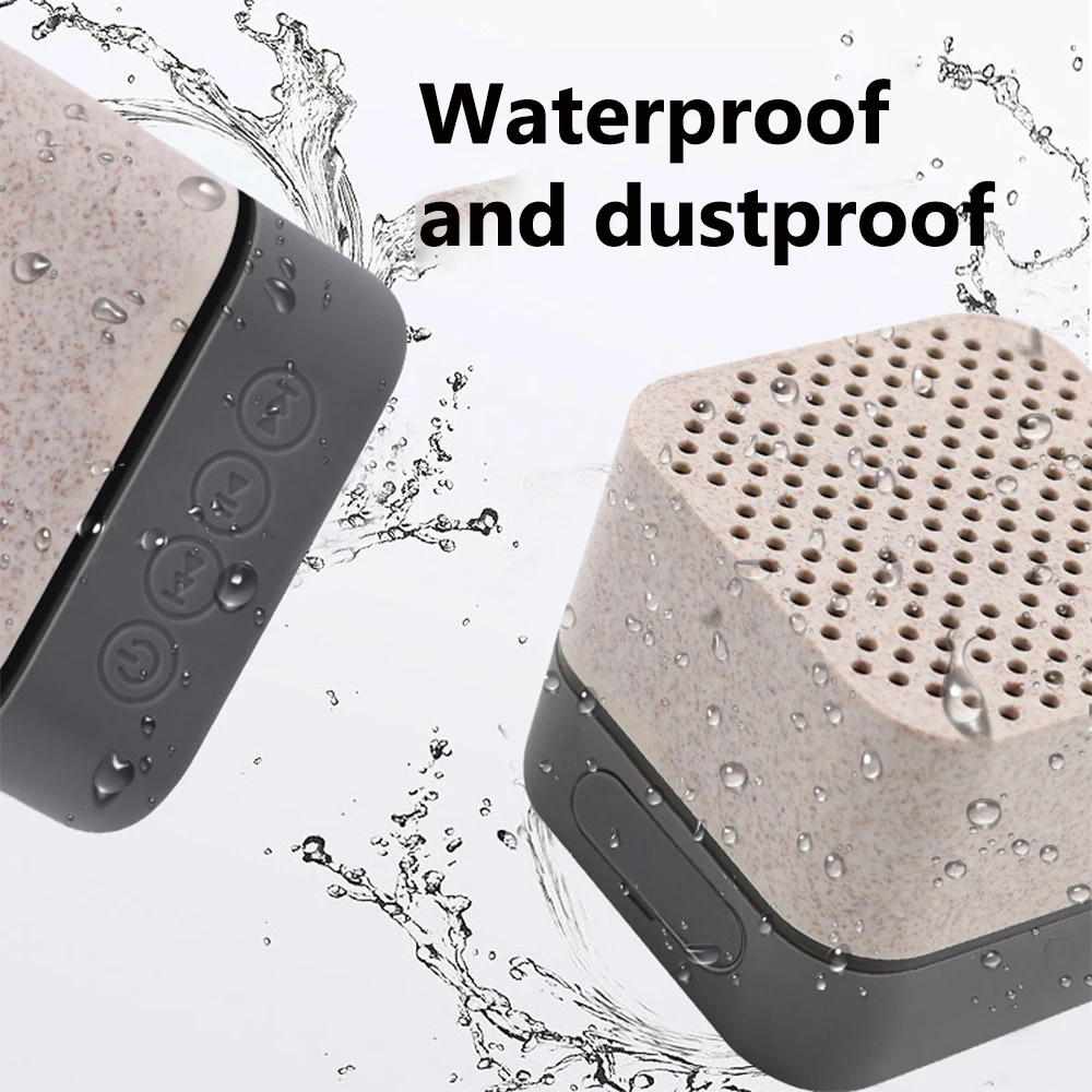 Экологичная соломенная Беспроводная Bluetooth-колонка портативная Водонепроницаемая с цветными огнями