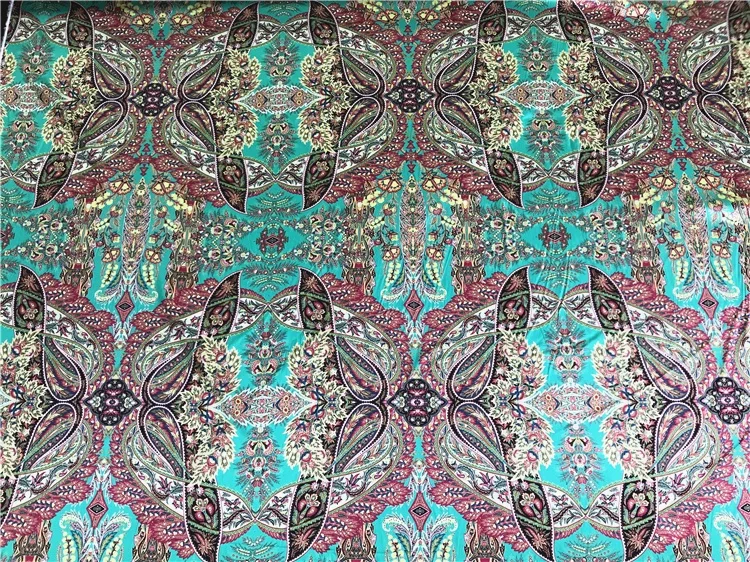 Ткань с принтом пейсли, шелк, вискоза, спандекс, ткань 16 мм, вискозная ткань