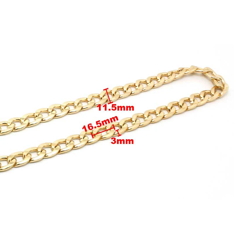 
Wholesale High Quality Long Aluminum Chain Gold Handbag Chain Strap  (688978591)