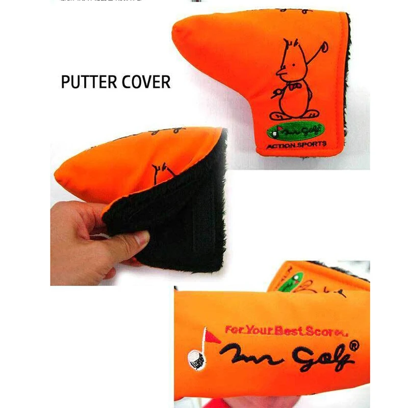 cartoon design golf club covers headcovers  golf club holder set  for driver and fairway wood