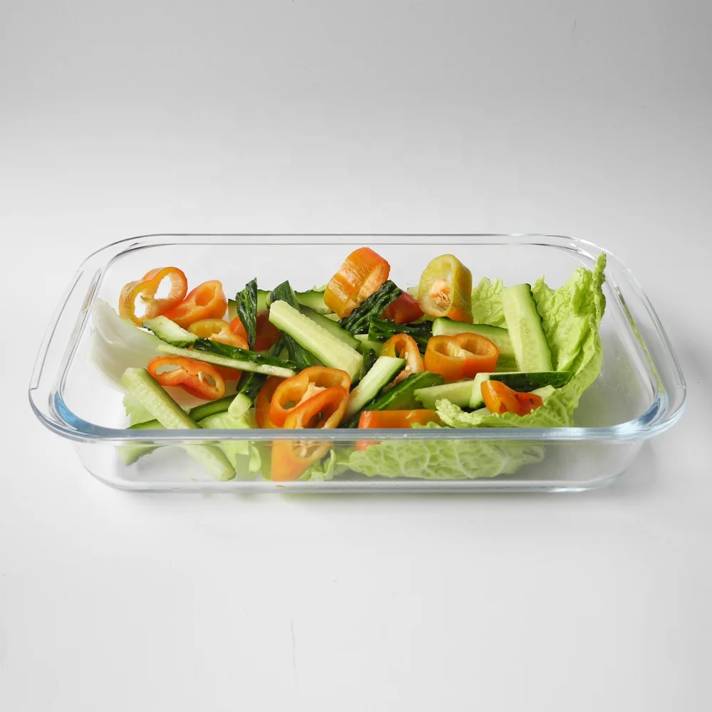 rectangle transparent glass baking dish plate for kitchen