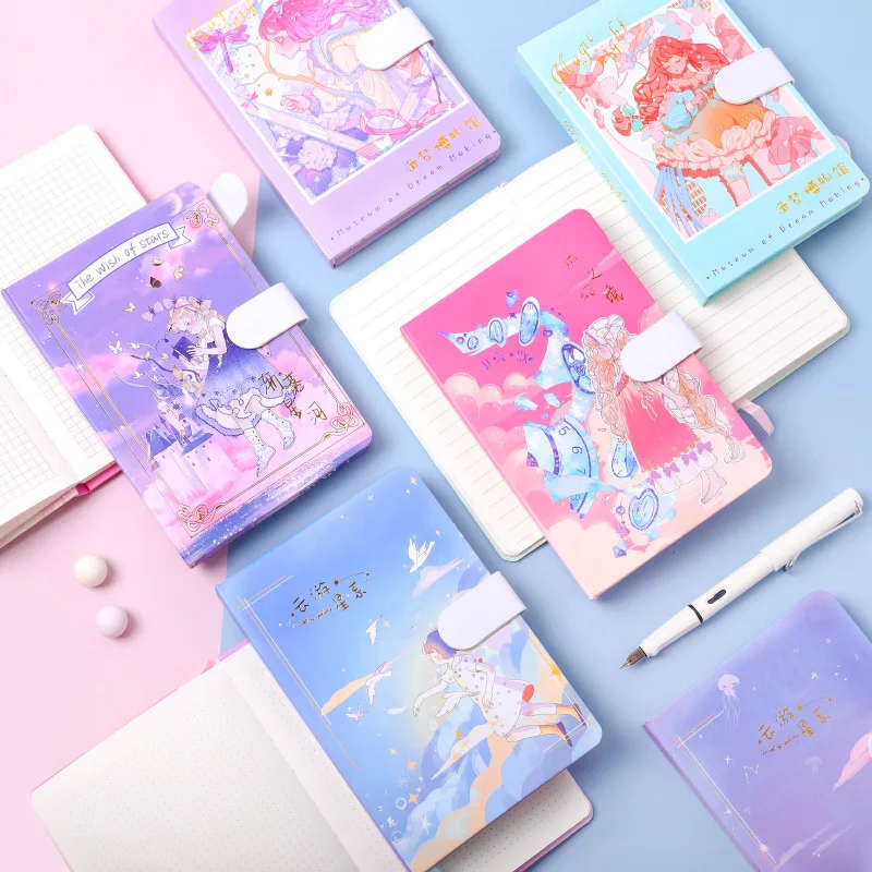 Hot Sell Journal Cute Custom Notebook Manufacturer Magnetic Button Notepad For Students