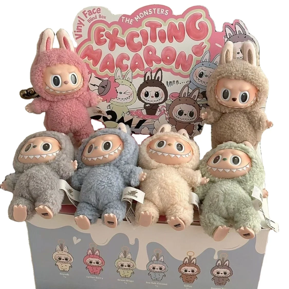 High Quality Stock Creative Labubu Doll Macaron Bind Box Popmarts Trendy Play Pvc Labubu Blind Box Figure Kids Toys For Gifts