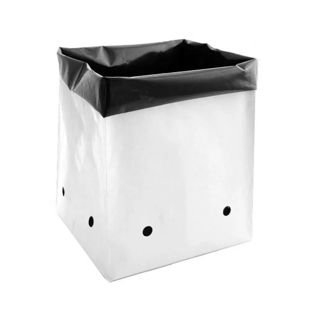 Hydroponics Plastic PE Poly Grow Bag with Bottom Hole Plant Pot Vegetables Nursery Bags Home Garden Accessory