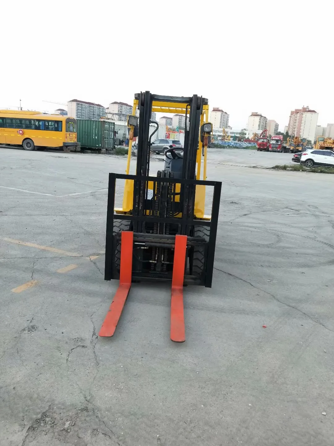 Hyster Toyota Hangcha Komatsu Heli Tcm Gasoline LPG Propane Forklift with Container Mast 4.5m Diesel All Rough Terrain Electric