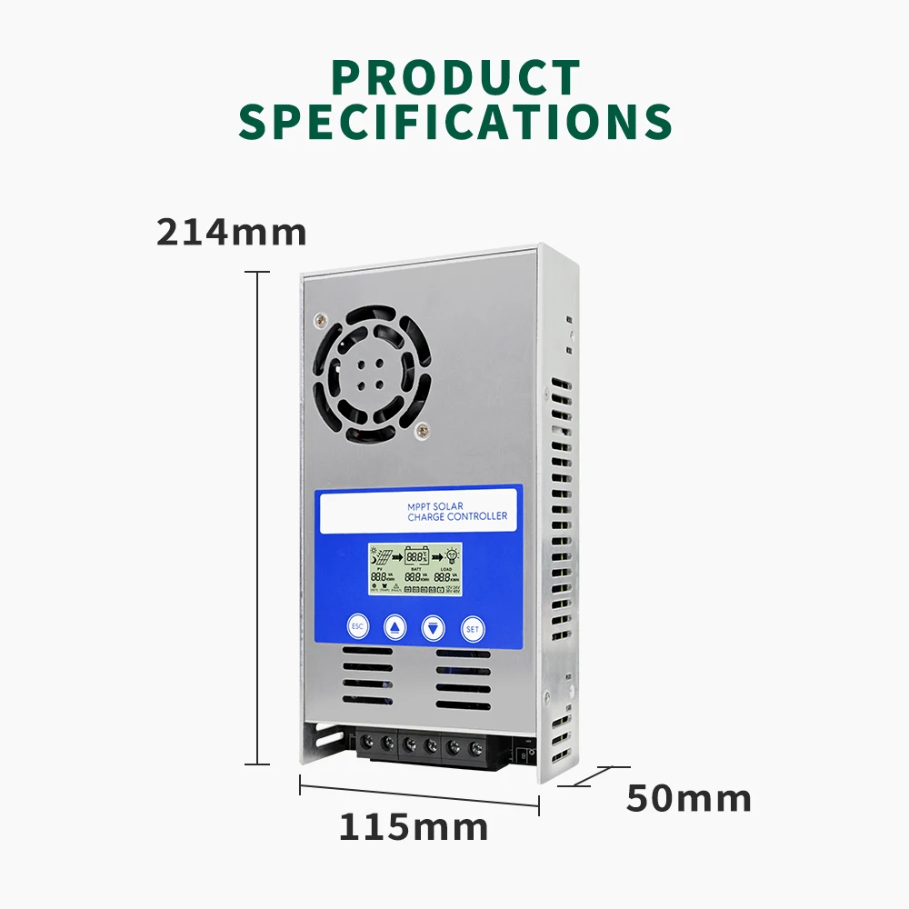 12V/24V/36V/48V/automatic voltage recognition, (customizable WiFi/Bluetooth/RS485) solar charge controller MPPT
