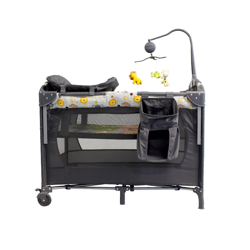 Baby Cots Wholesale Assemble Baby Bed, Designer Folding Designs, Prices Portable Baby Cot Beds/ Crib Organizer for Diaper Metal