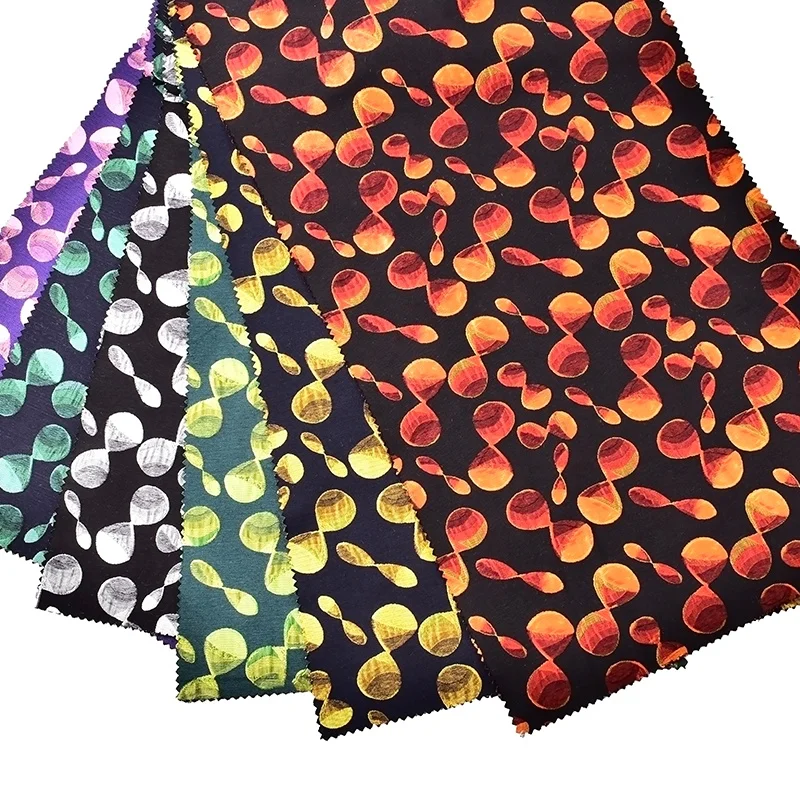 classic colorful 95 polyester 5 elastane fabric for garment dress