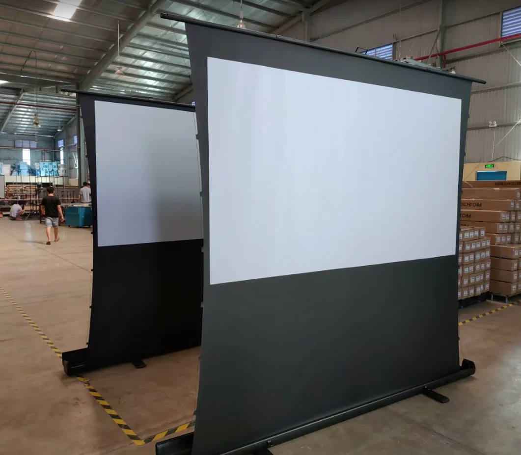 TELON 120 inch Motorized floor up  Projector Screen Integrated Cabinet for 4K/8K UST Laser Projection Screen