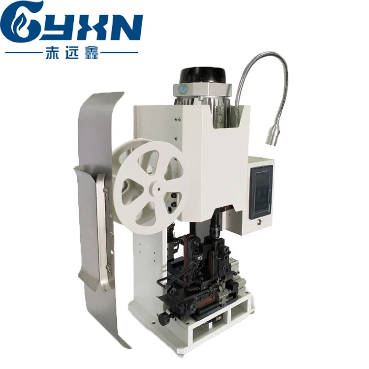 Semi automatic cable electrical computer wire terminal press crimping crimper machine