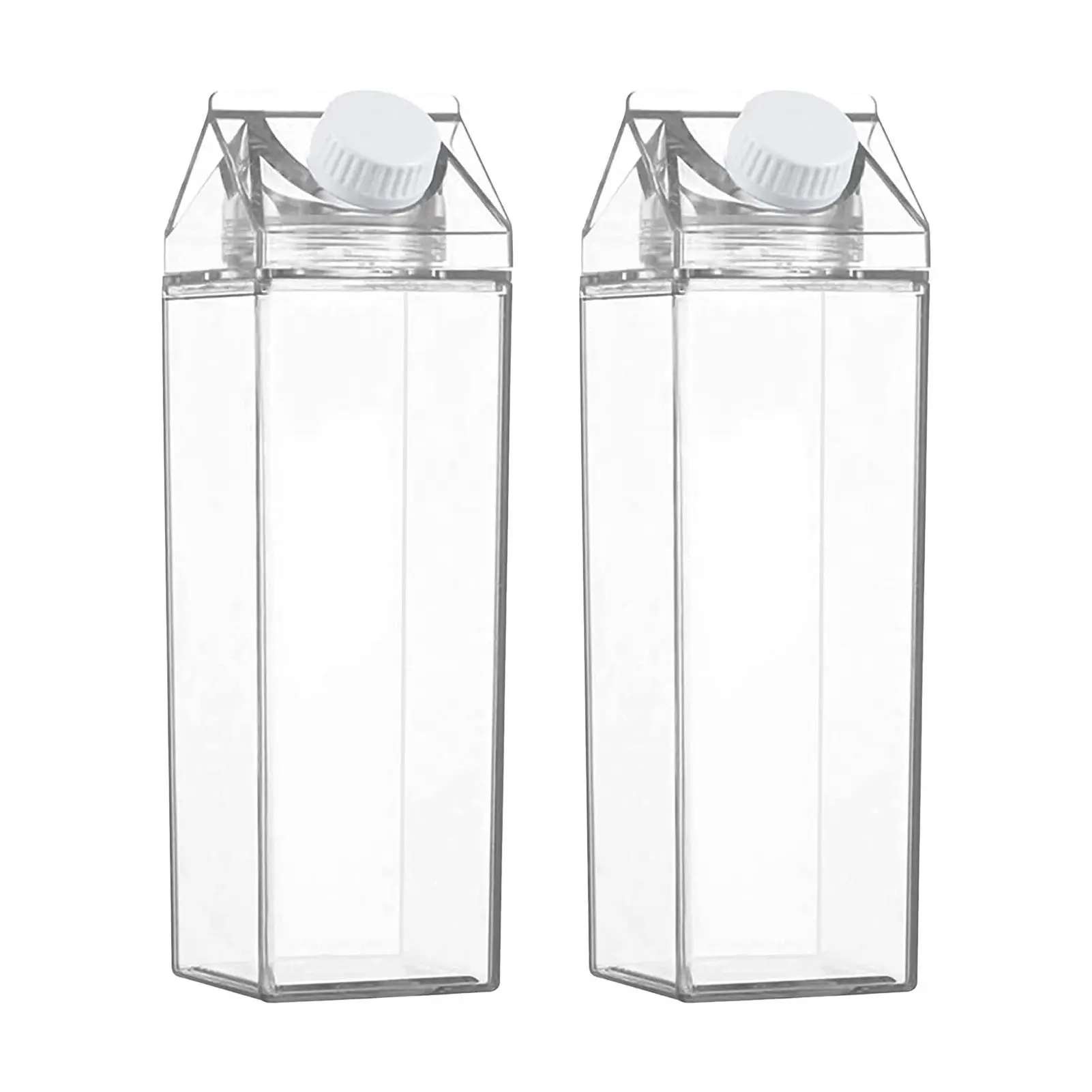 Onsin wholesale 500ml acrylic milk carton water bottle BPA FREE plastic tumblers Custom Logo for Sport drinking water bottles
