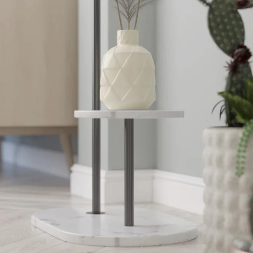 Modern Freestanding Metal Coat Racks Hanger Stand with Marble Base Hallway Entryway Coat Rack