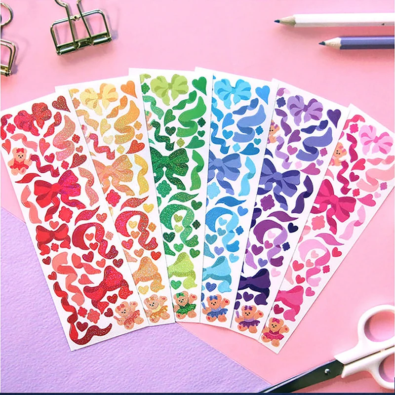 Custom Adhesive Colorful Vinyl Stickers Sheet Creative DIY Kiss Cut Stickers