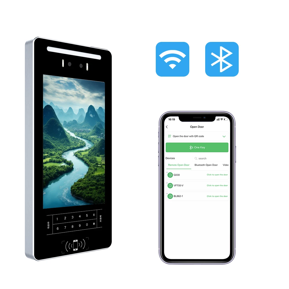 Ethernet 4G Wireless SIP 10 INCH  face recognition video intercom access control systems apartment video door phone VF711