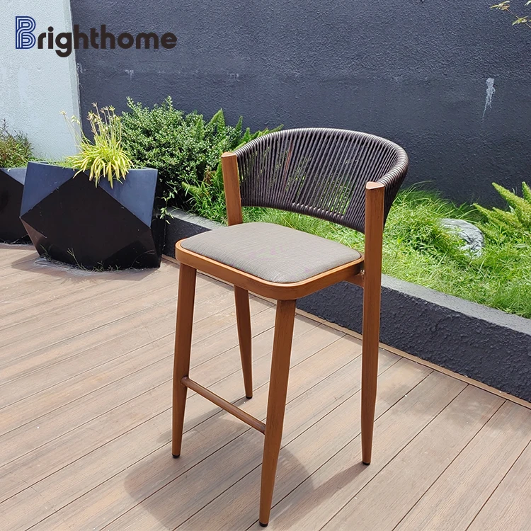 Garden Furniture Modern Counter Chair Courtyard Villa Patio Furniture Out Door Pool Bar Chair Stool